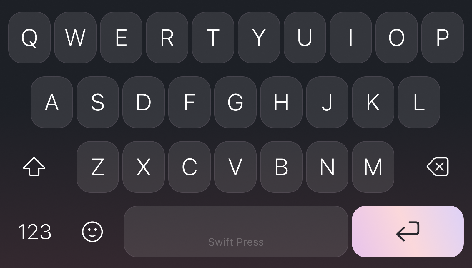 Charcoal keyboard
