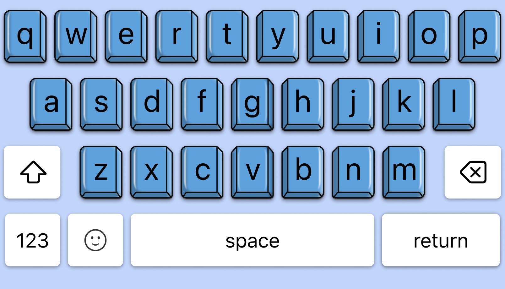 Glossy Blue keyboard